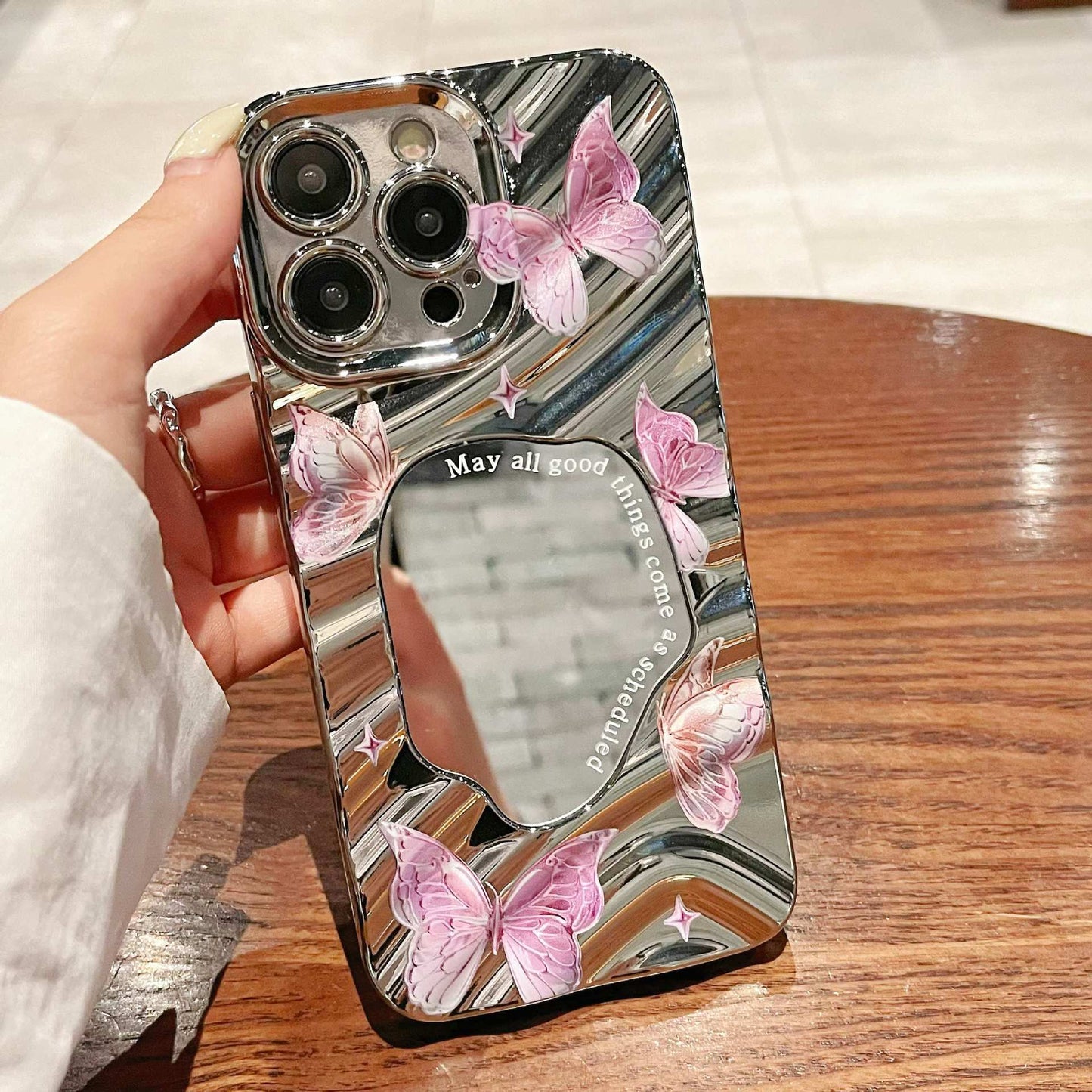 Luxury Mirror Butterfly Phone Case for iPhone