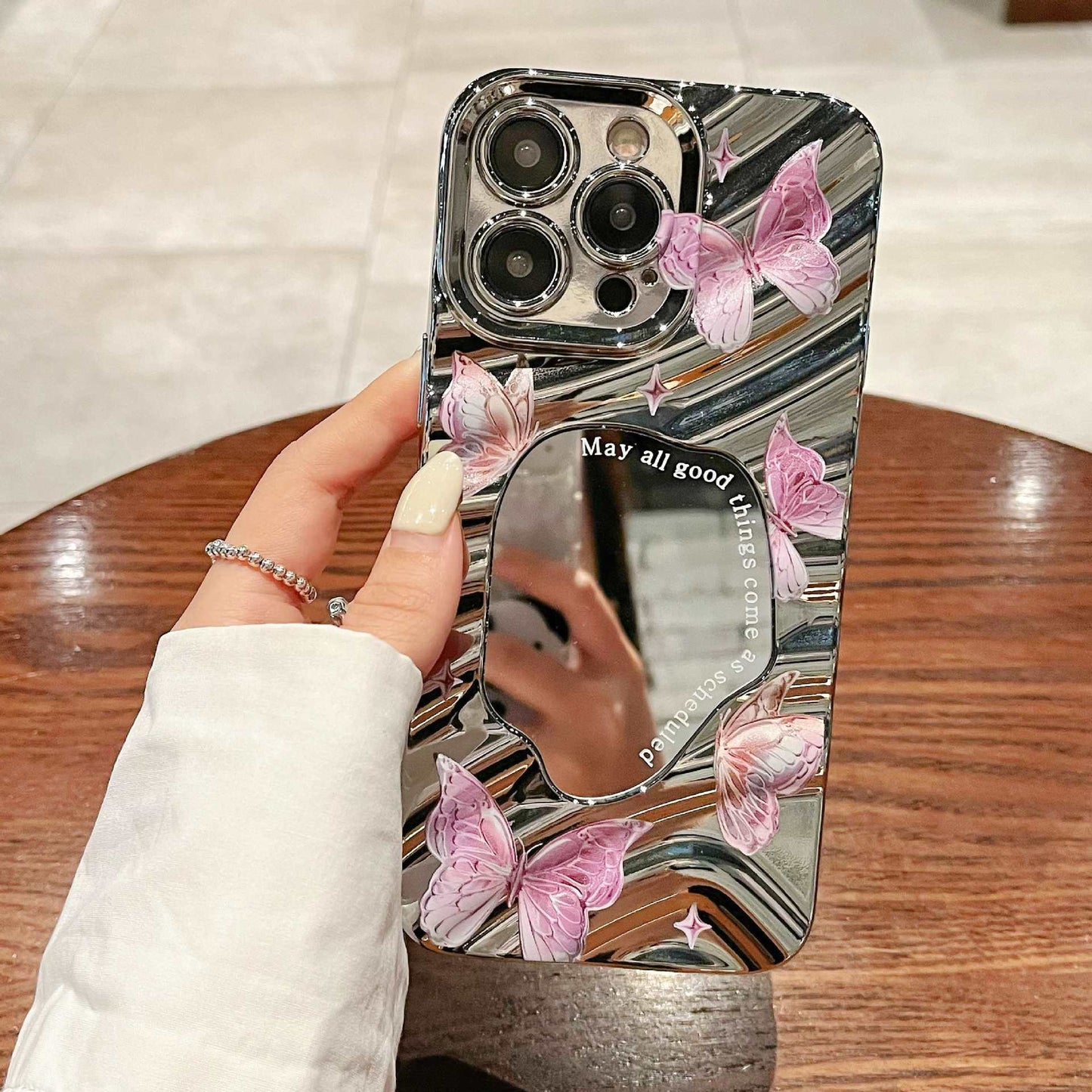 Luxury Mirror Butterfly Phone Case for iPhone