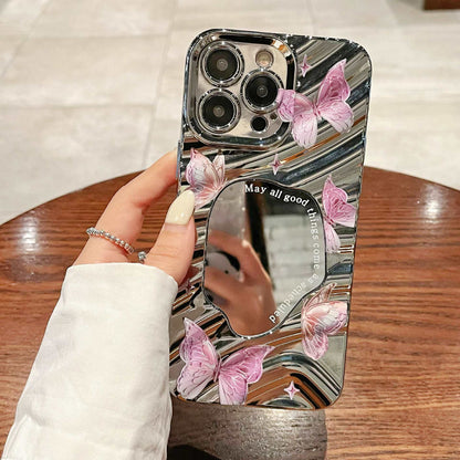 Luxury Mirror Butterfly Phone Case for iPhone
